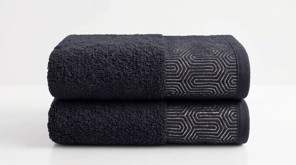 Charcoal Shadow Premium Bath Towel