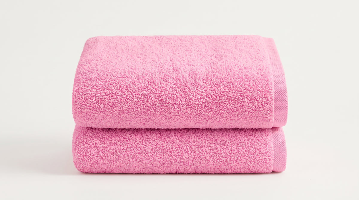 Flamingo Pink Premium Hand Towel