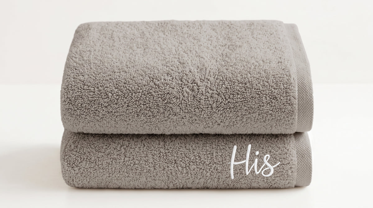 His and Her Bath Towel Set