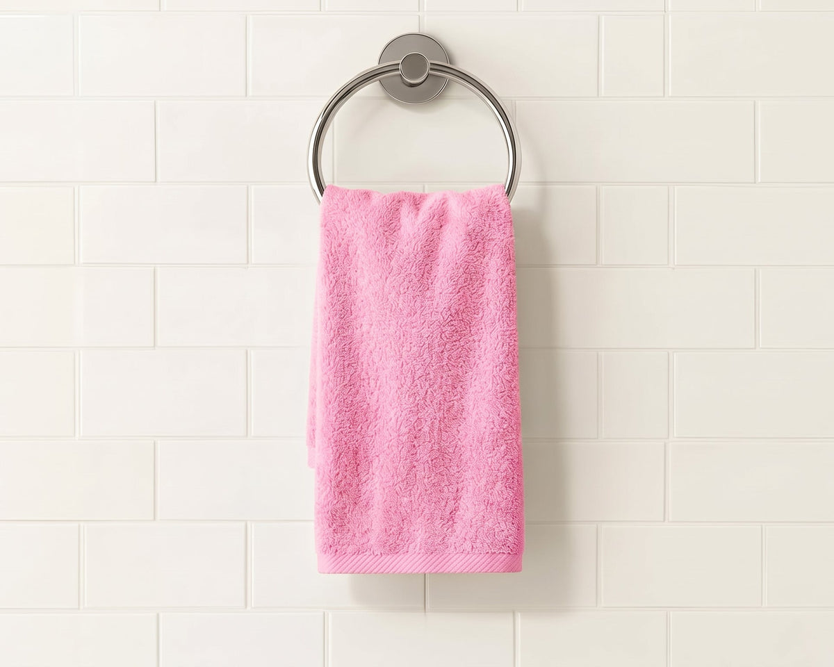 Flamingo Pink Premium Hand Towel